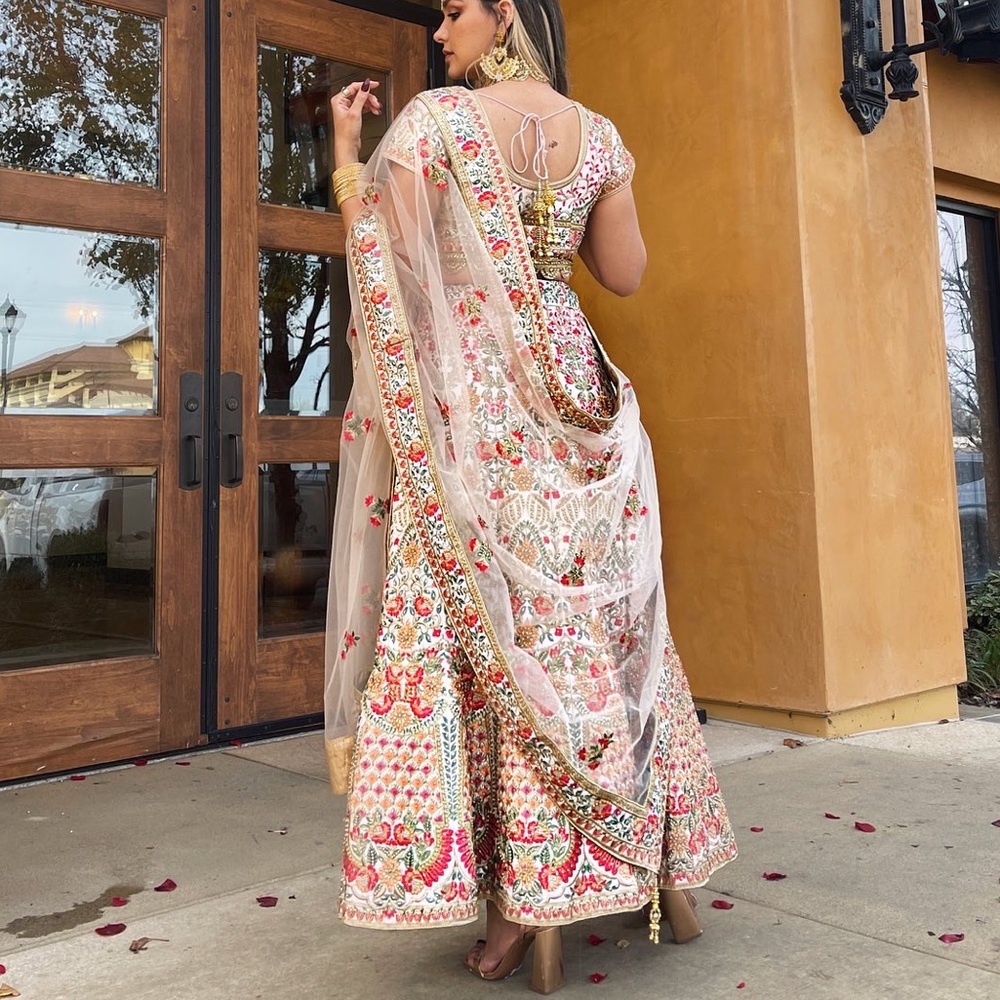 Semi bridal beaded saree. Worn once